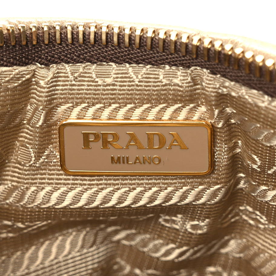 Prada Vitello Shine Mordore Wristlet Clutch Giunco Image 6