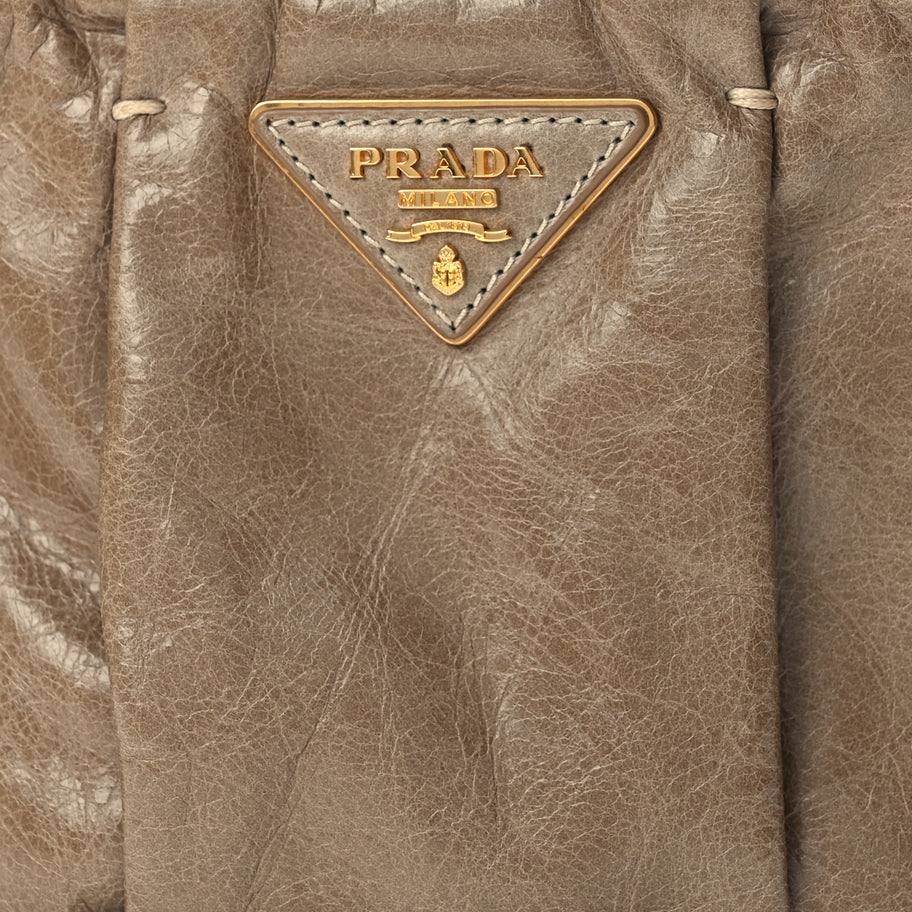 Prada Vitello Shine Mordore Wristlet Clutch Giunco Image 8