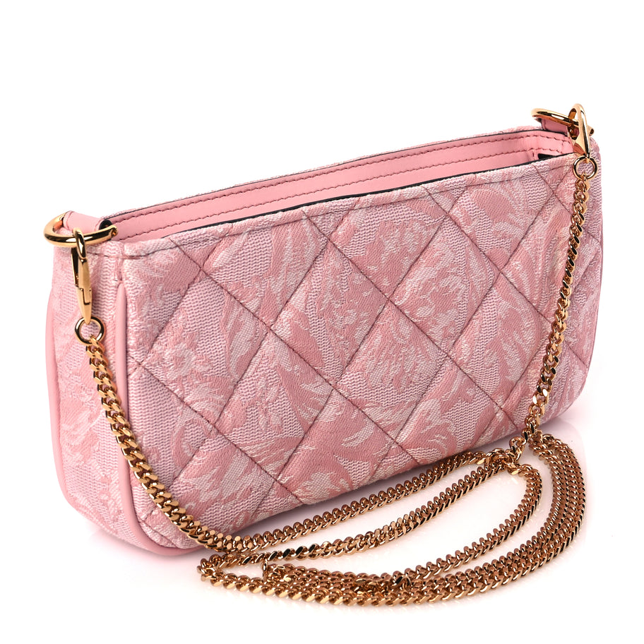 Versace Jacquard Barocco Quilted Medusa Crossbody Pink Image 2