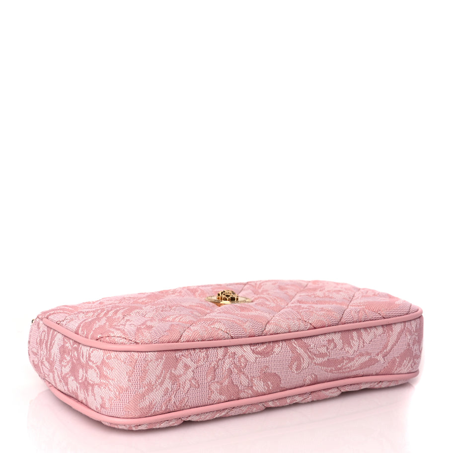 Versace Jacquard Barocco Quilted Medusa Crossbody Pink Image 3