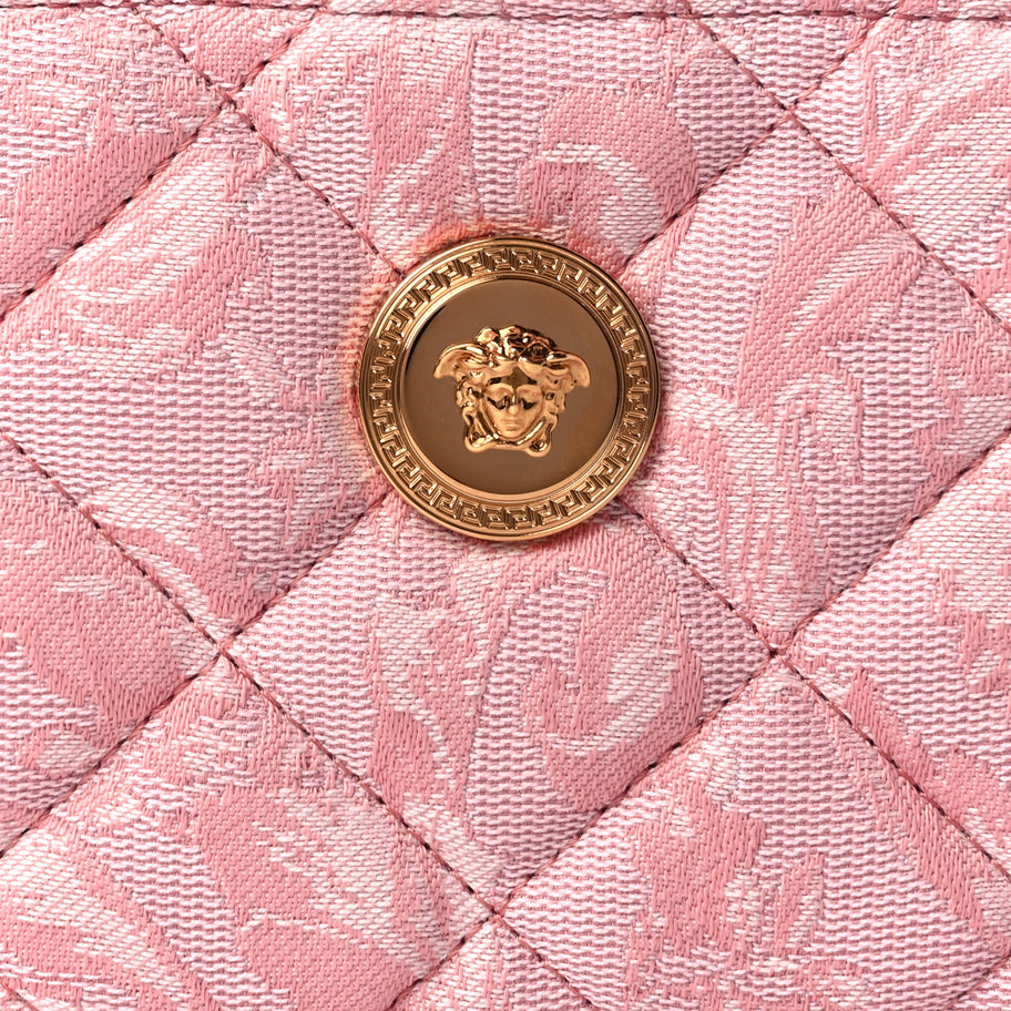 Versace Jacquard Barocco Quilted Medusa Crossbody Pink Image 6