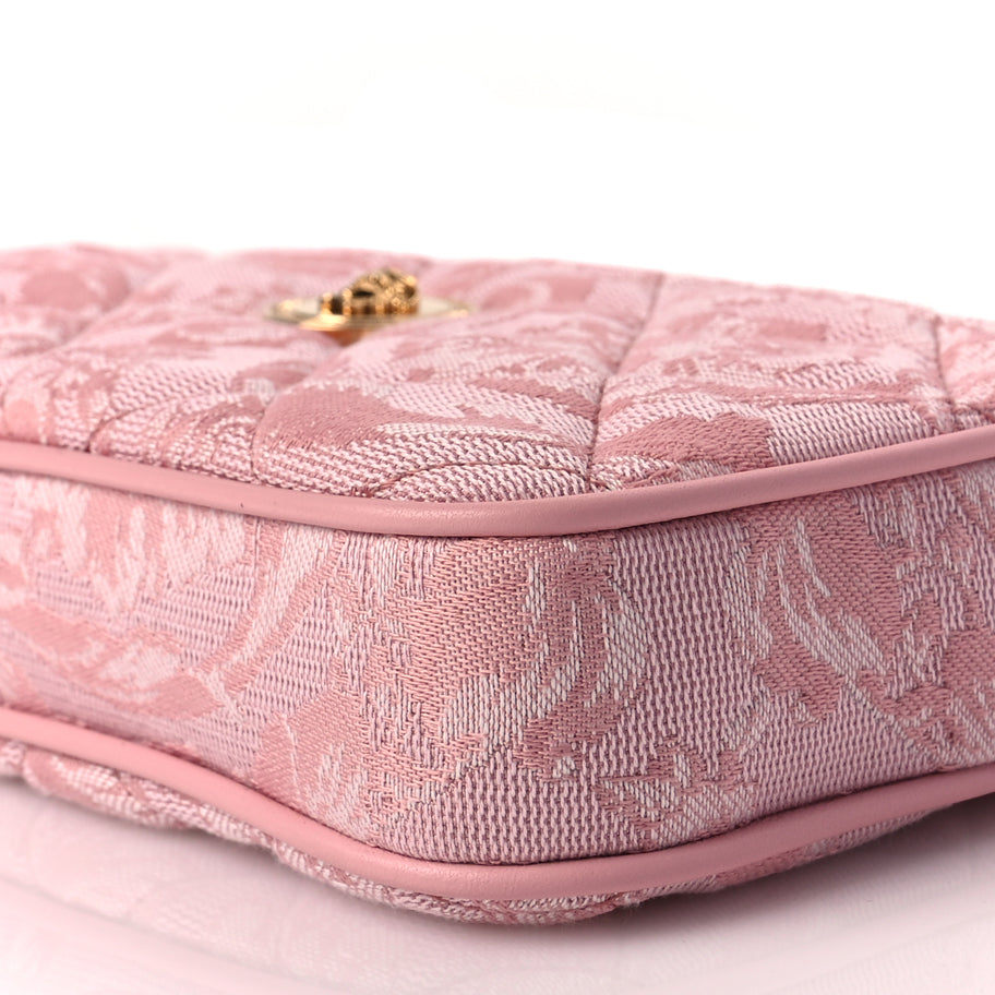 Versace Jacquard Barocco Quilted Medusa Crossbody Pink Image 8