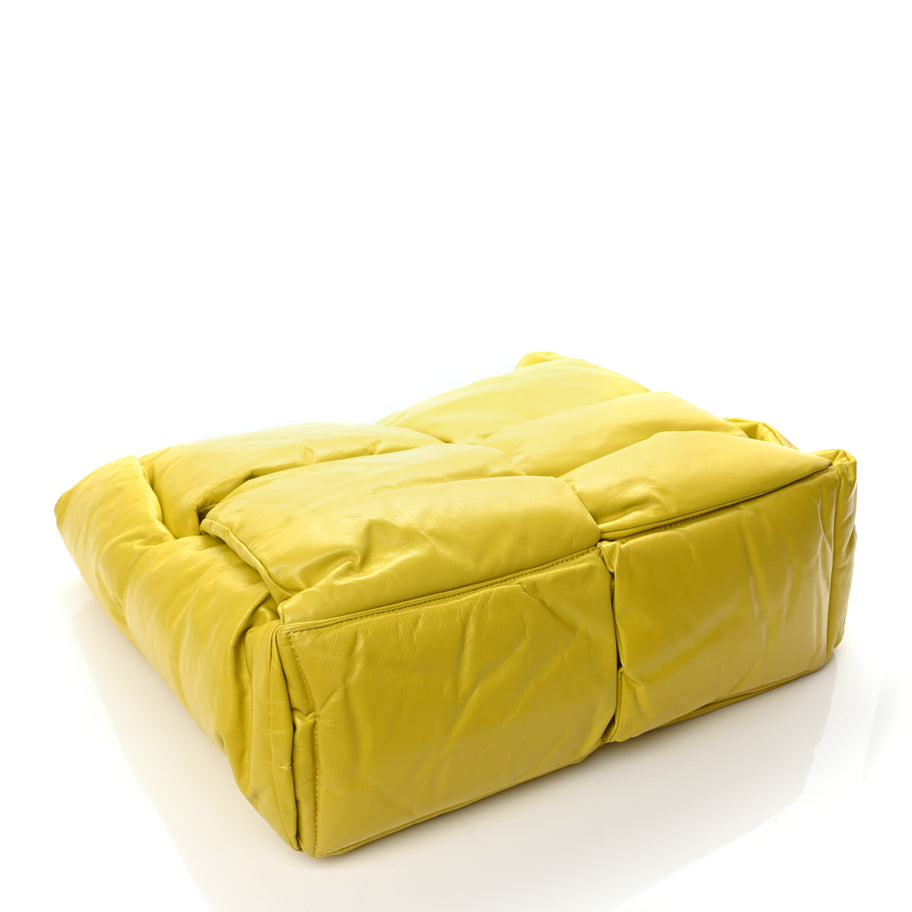 Bottega Veneta Calfskin Maxi Intrecciato Puffy Chain Tote Bag Yellow Image 3