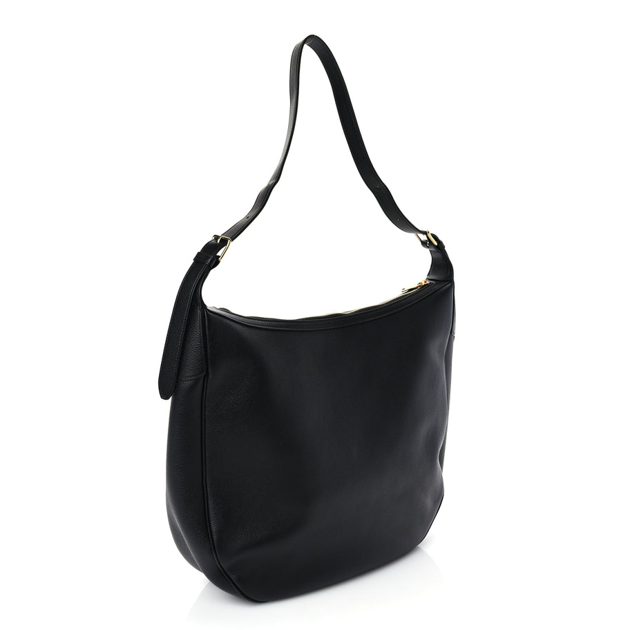 Celine Supple Calfskin Cuir Triomphe Large Heloise Shoulder Bag Black Image 3