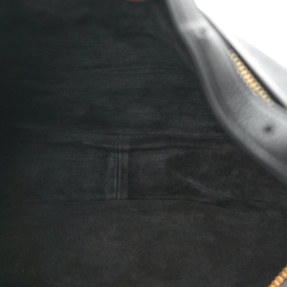 Celine Supple Calfskin Cuir Triomphe Large Heloise Shoulder Bag Black Image 5