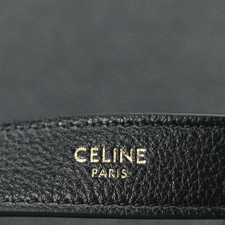 Celine Supple Calfskin Cuir Triomphe Large Heloise Shoulder Bag Black Image 6
