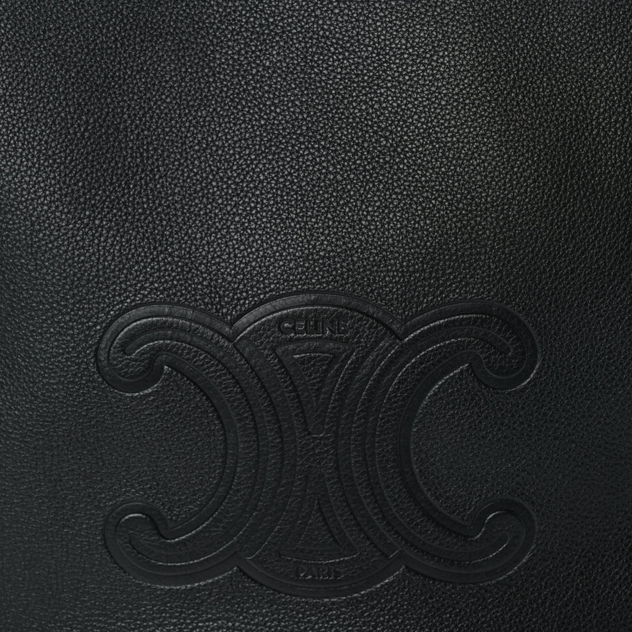 Celine Supple Calfskin Cuir Triomphe Large Heloise Shoulder Bag Black Image 7