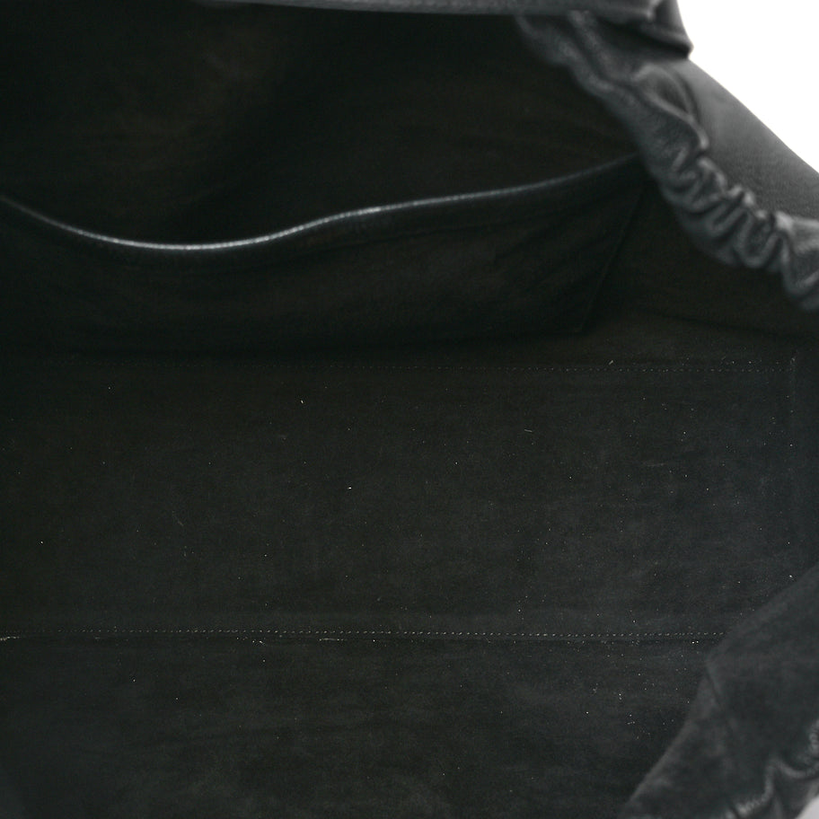 Celine Smooth Calfskin Cuir Triomphe Cabas Drawstring Black Image 4