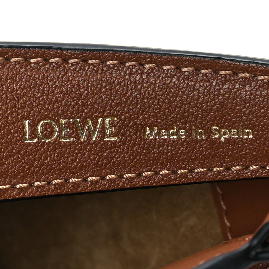 Loewe Satin Calfskin Jacquard Luna Bag Pecan Image 5