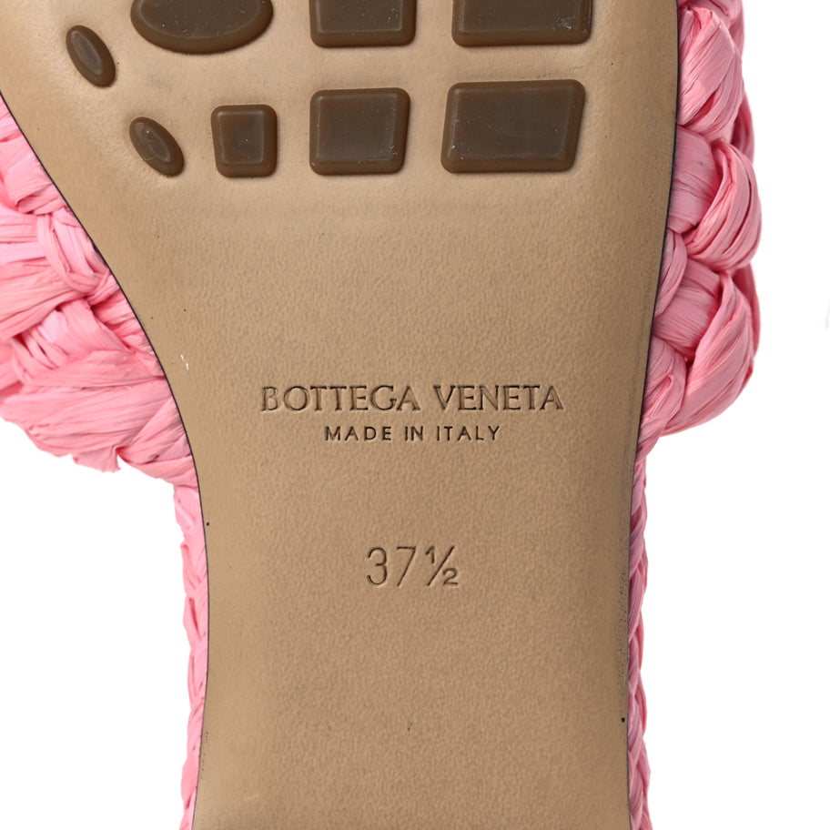 Bottega Veneta Raffia Twisted Intrecciato Stretch Flat Sandals Blossom Image 7