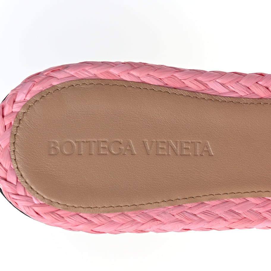 Bottega Veneta Raffia Twisted Intrecciato Stretch Flat Sandals Blossom Image 8
