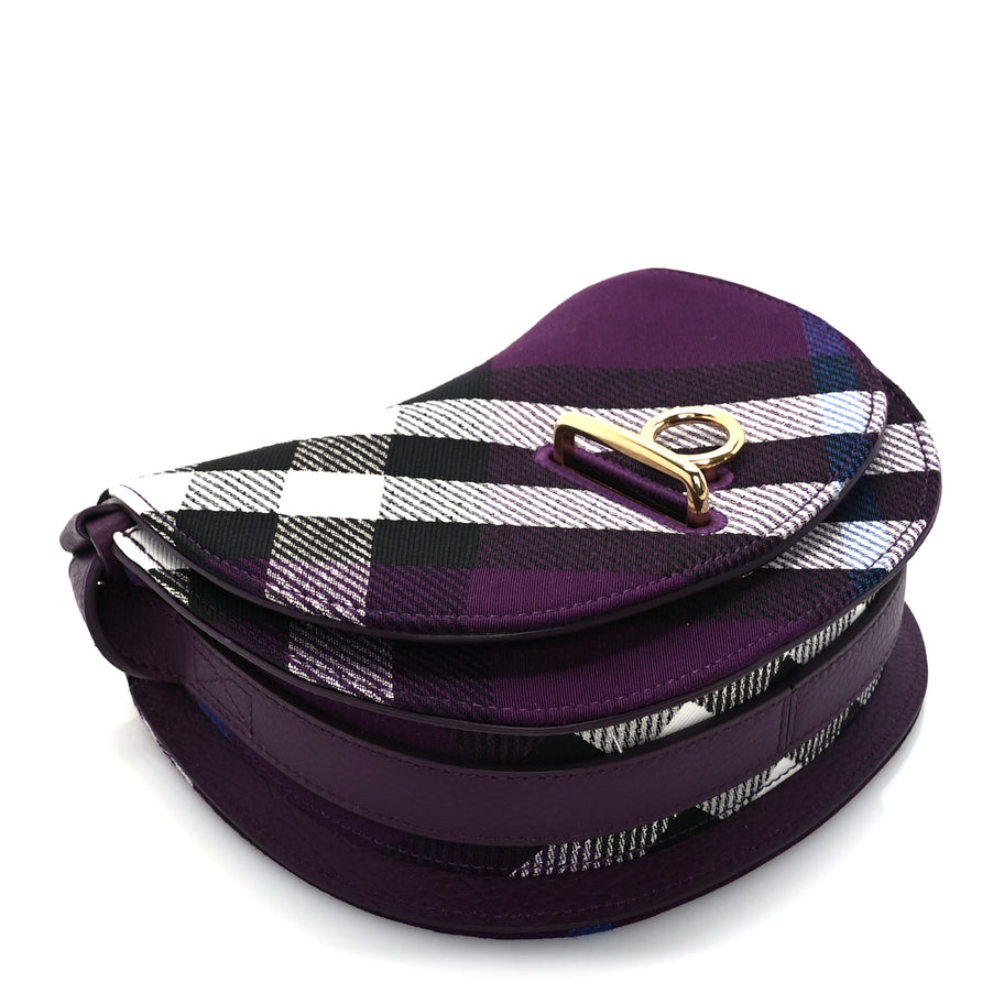 Burberry Jacquard Check Mini Rocking Horse Crossbody  Pansy Image 7