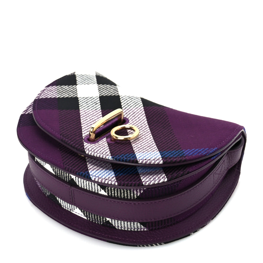 Burberry Jacquard Check Mini Rocking Horse Crossbody  Pansy Image 8