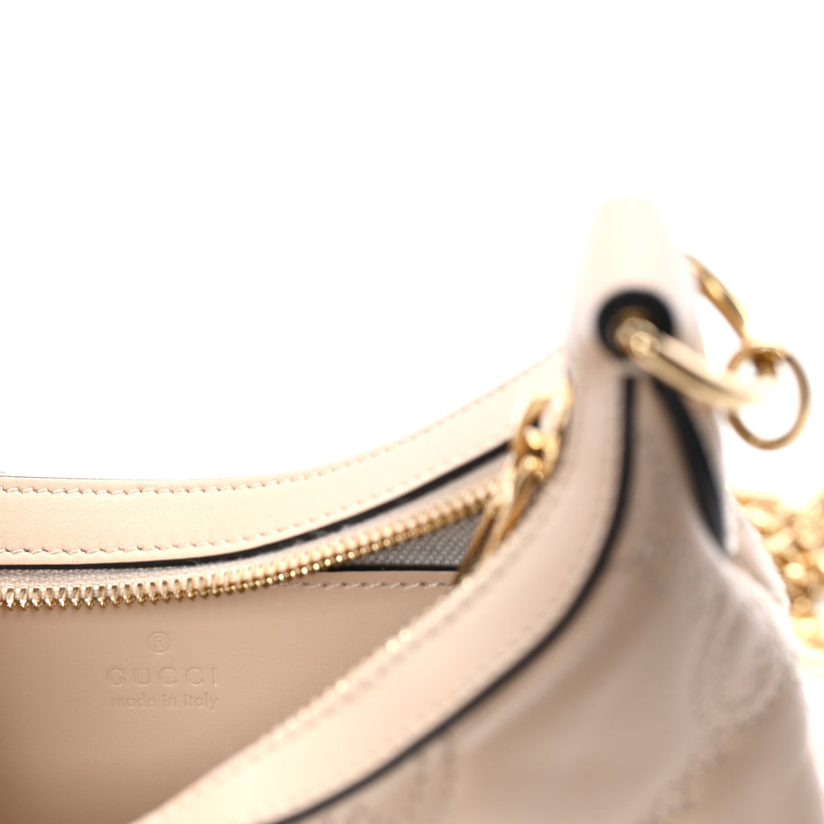Gucci Calfskin GG Matelasse Mini Hobo Shoulder Bag  Beige Image 5