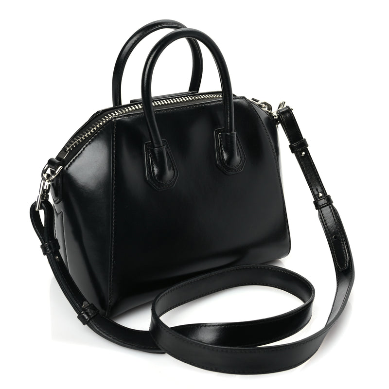 Givenchy Shiny Lord Calfskin Mini Antigona Black