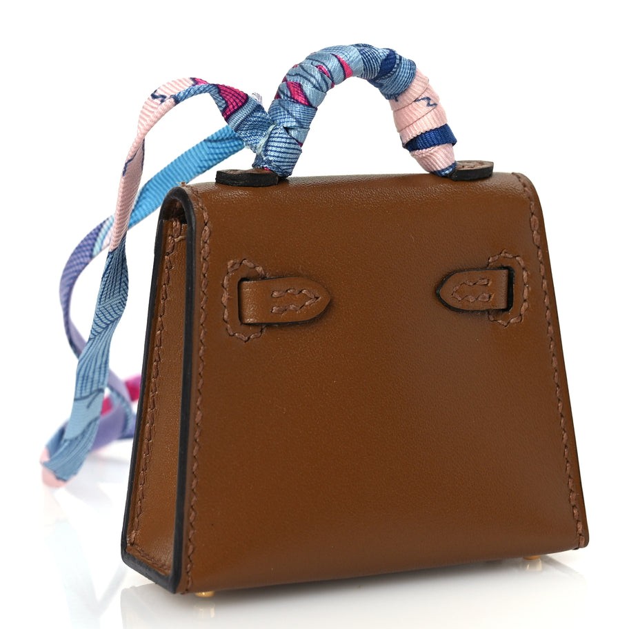 Hermes Tadelakt Mini Kelly Twilly Bag Charm Alezan Image 3
