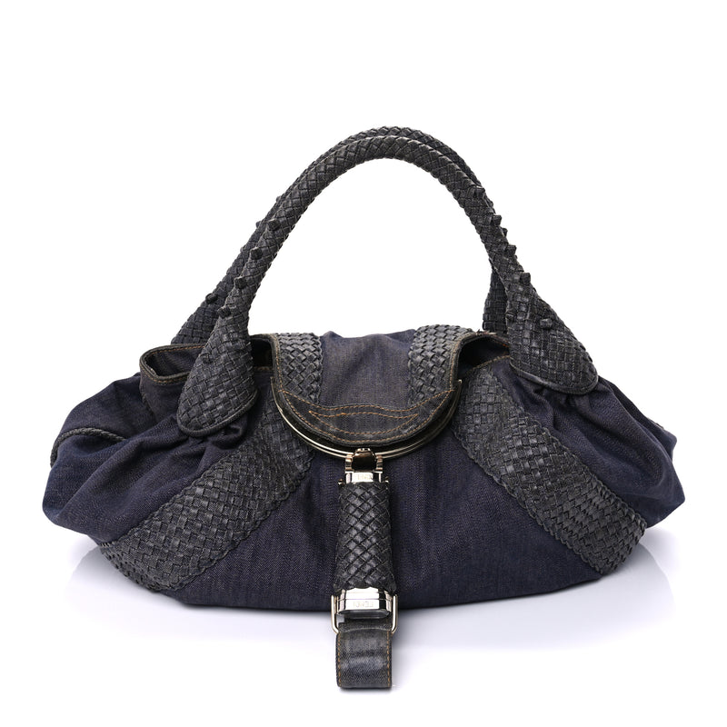  Fendi Denim Spalmati Woven Spy Blue
