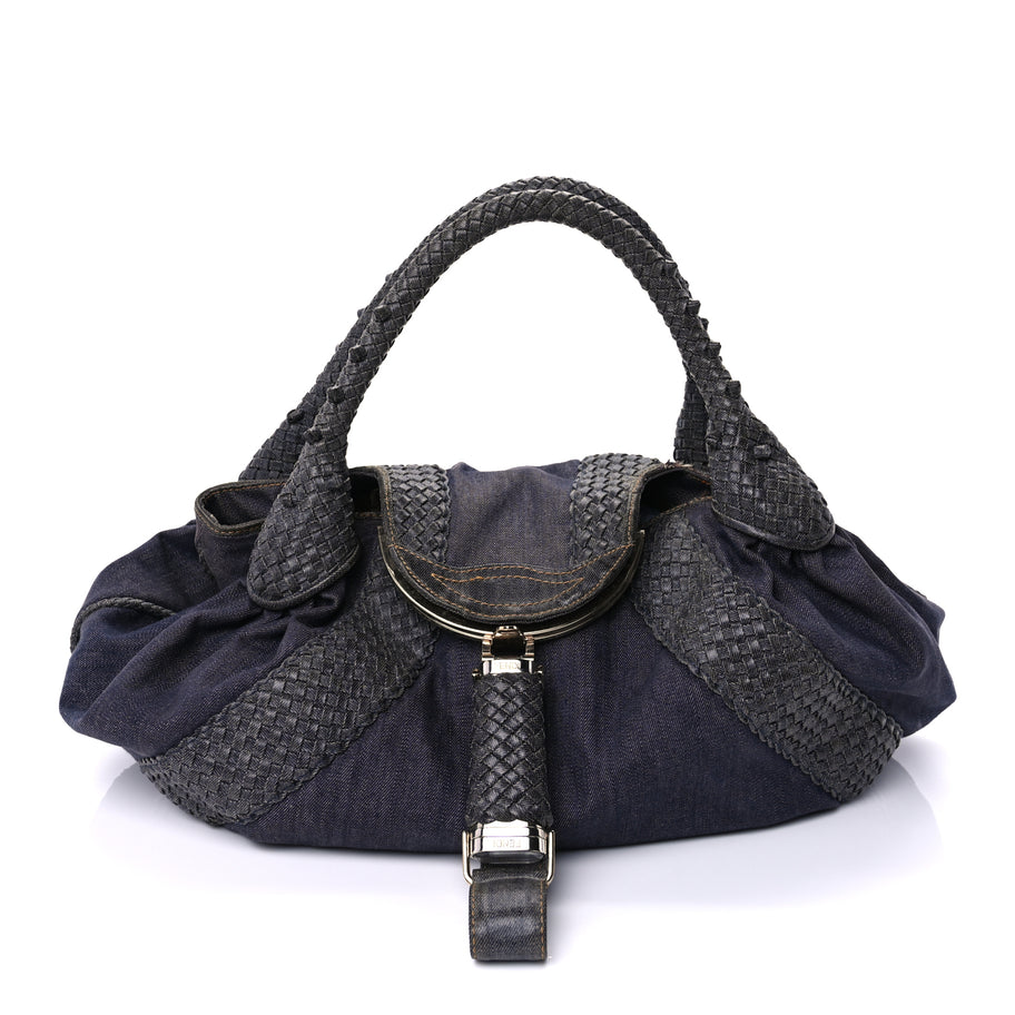 Fendi Denim Spalmati Woven Spy Blue Image 1