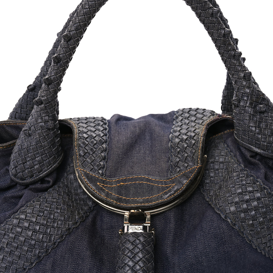 Fendi Denim Spalmati Woven Spy Blue Image 6