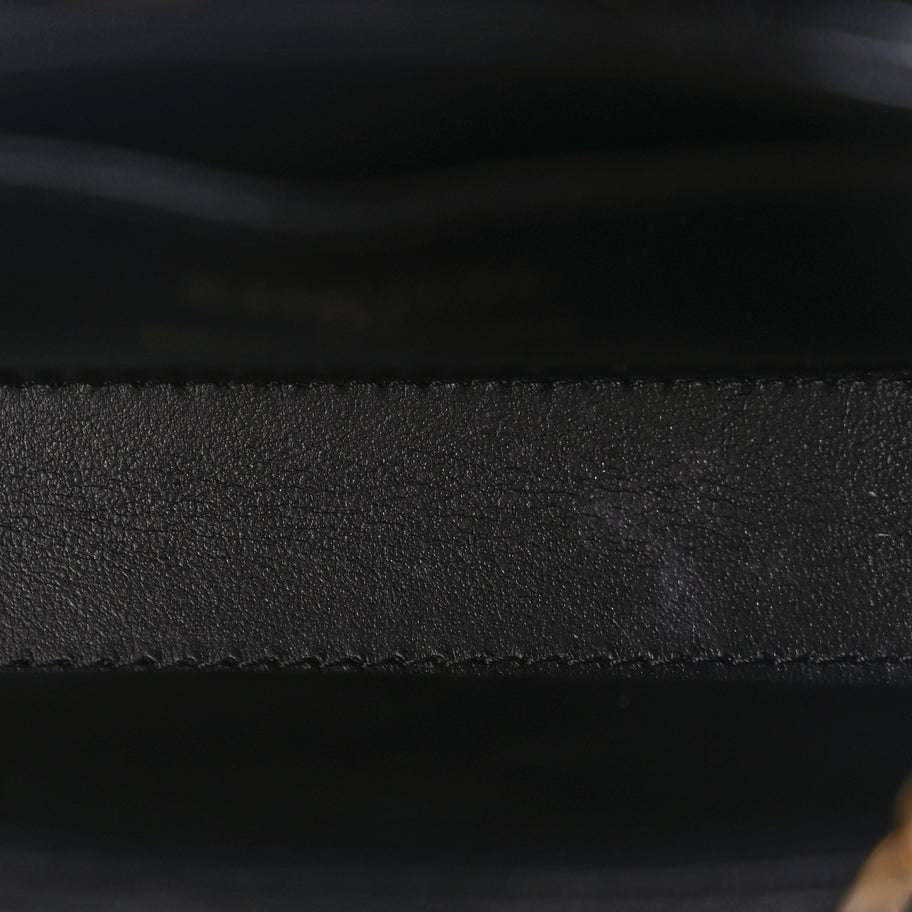 Chanel Shiny Aged Calfskin Quilted Mini Nano Kelly Shopper Black Image 6