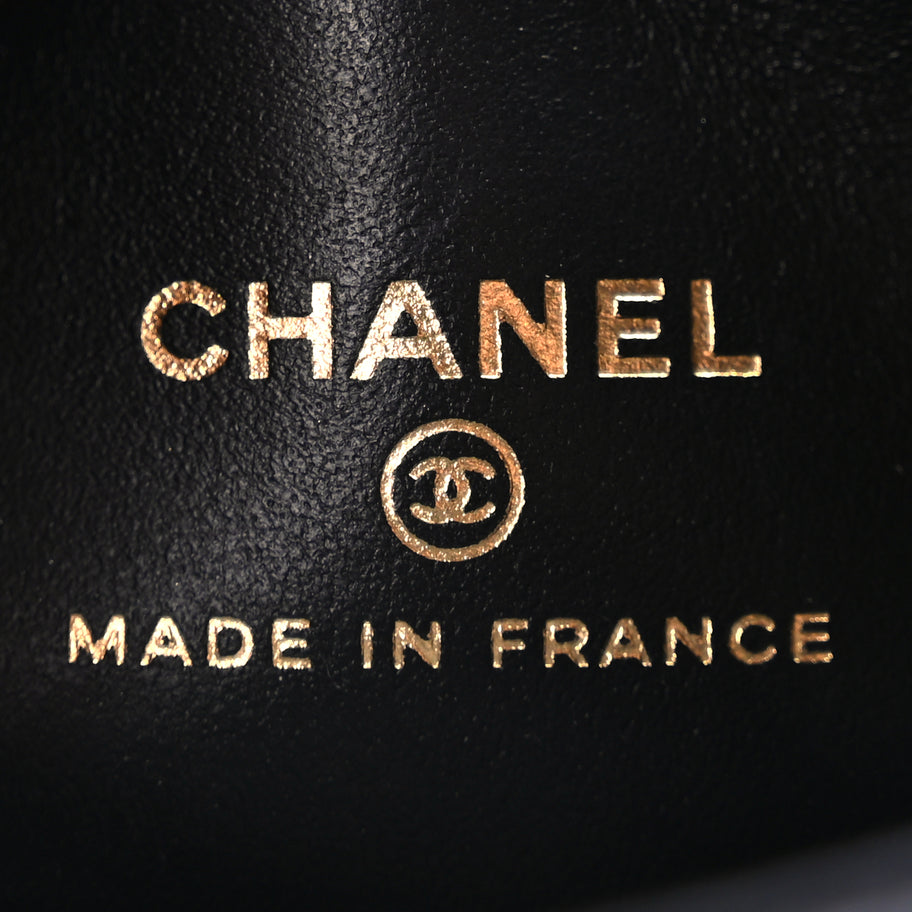 Chanel Shiny Aged Calfskin Quilted Mini Nano Kelly Shopper Black Image 4