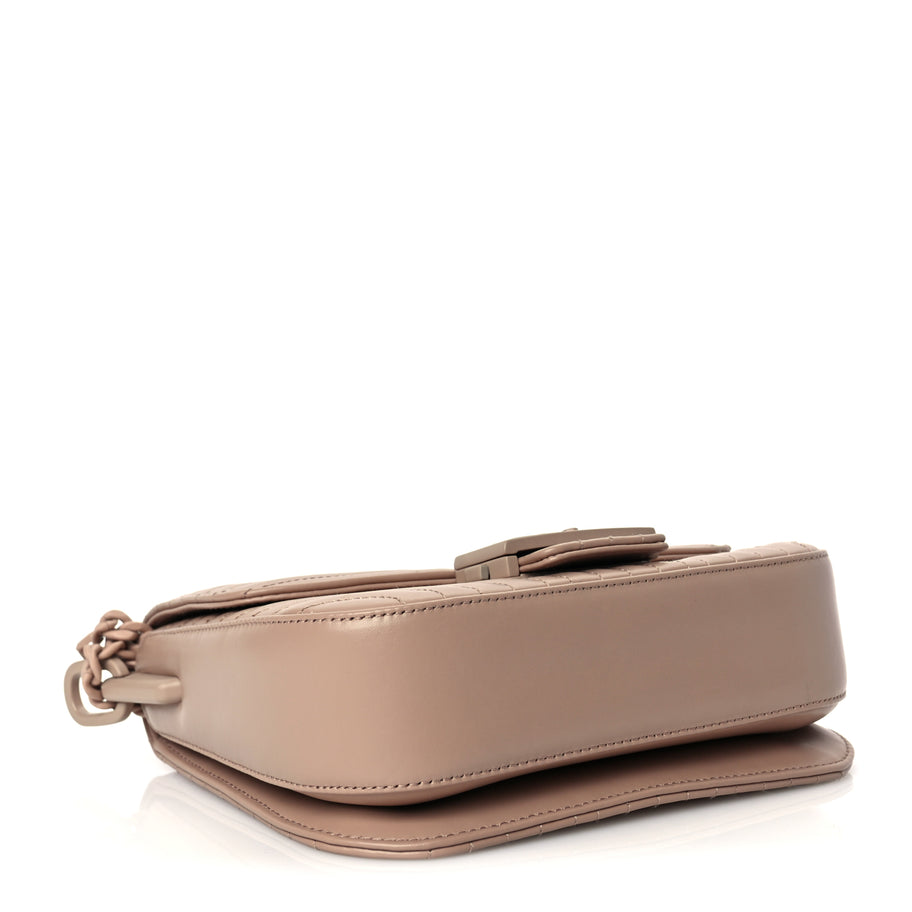 Prada Soft Calfskin Impuntu Embleme Monochrome Flap Shoulder Bag Cipria Image 3