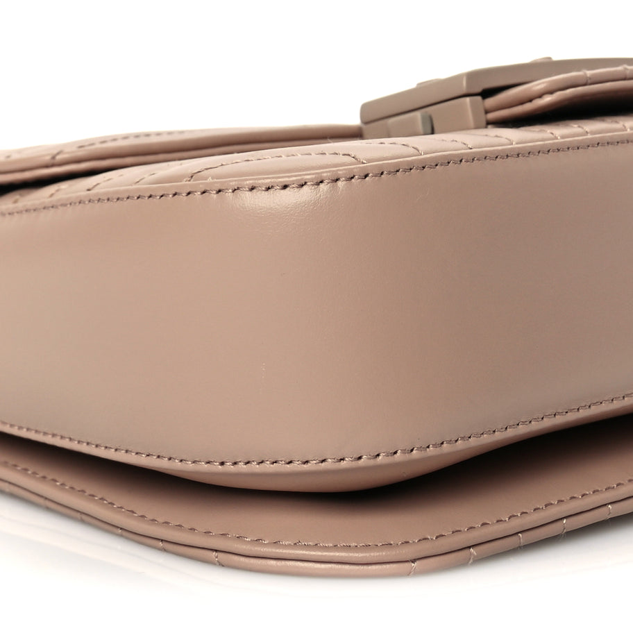 Prada Soft Calfskin Impuntu Embleme Monochrome Flap Shoulder Bag Cipria Image 7