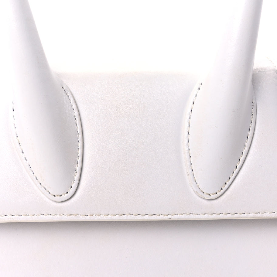 Jacquemus Smooth Calfskin Le Chiquito Moyen  White Image 6