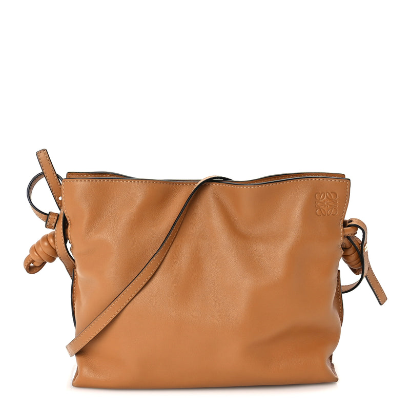  Loewe Calfskin Mini Flamenco Knot Clutch Warm Desert
