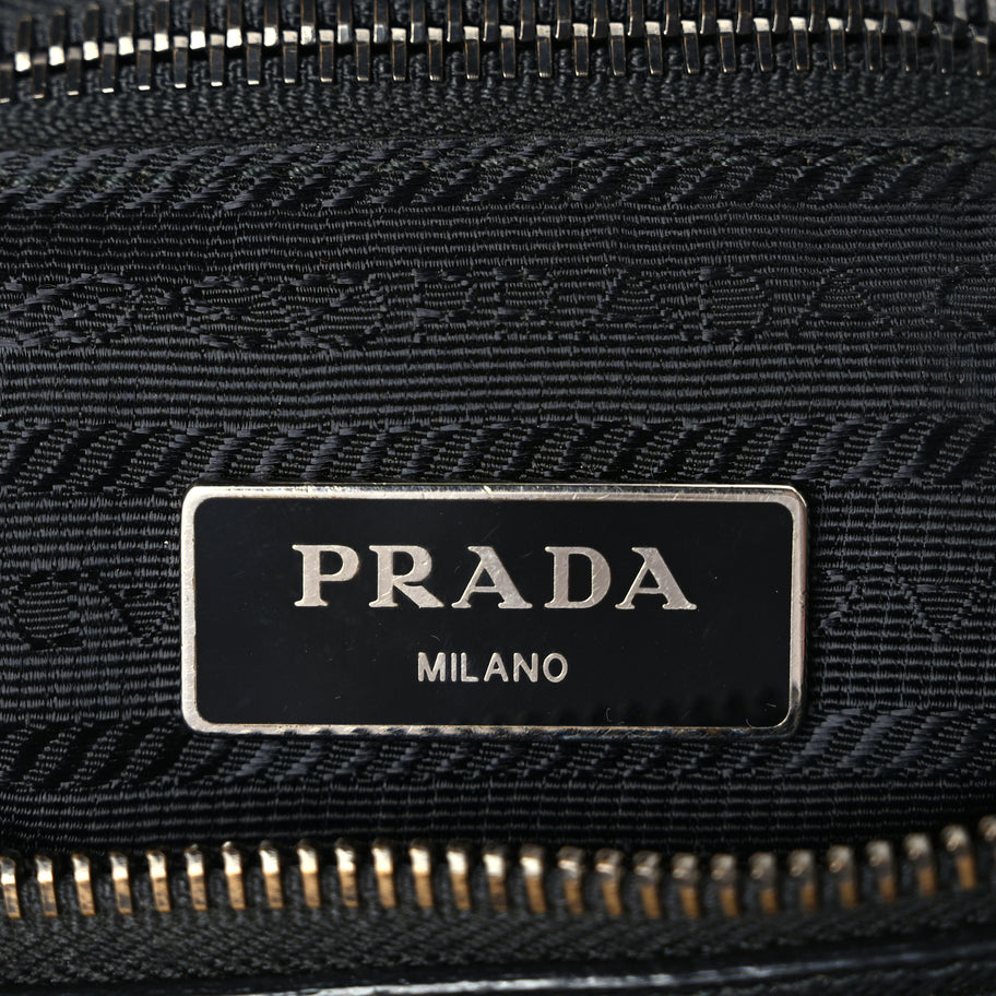 Prada Tessuto Nylon Saffiano Vela Robot Tote Black Image 5