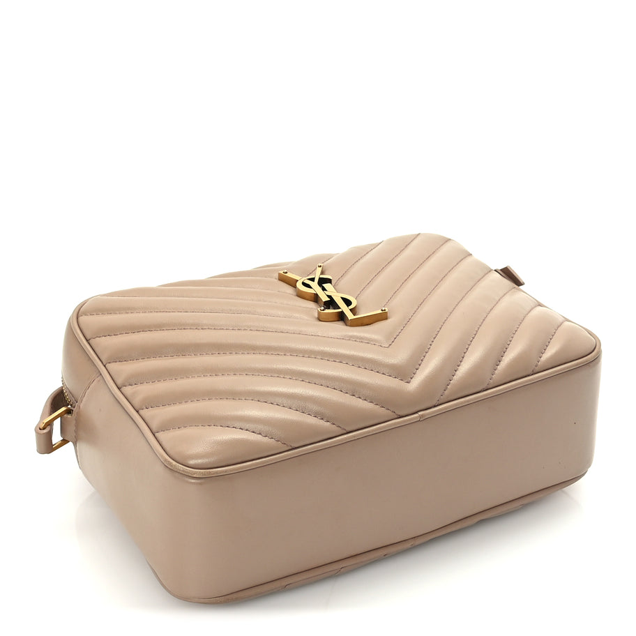 Saint Laurent Calfskin Matelasse Monogram Lou Camera Bag Dark Latte Image 3