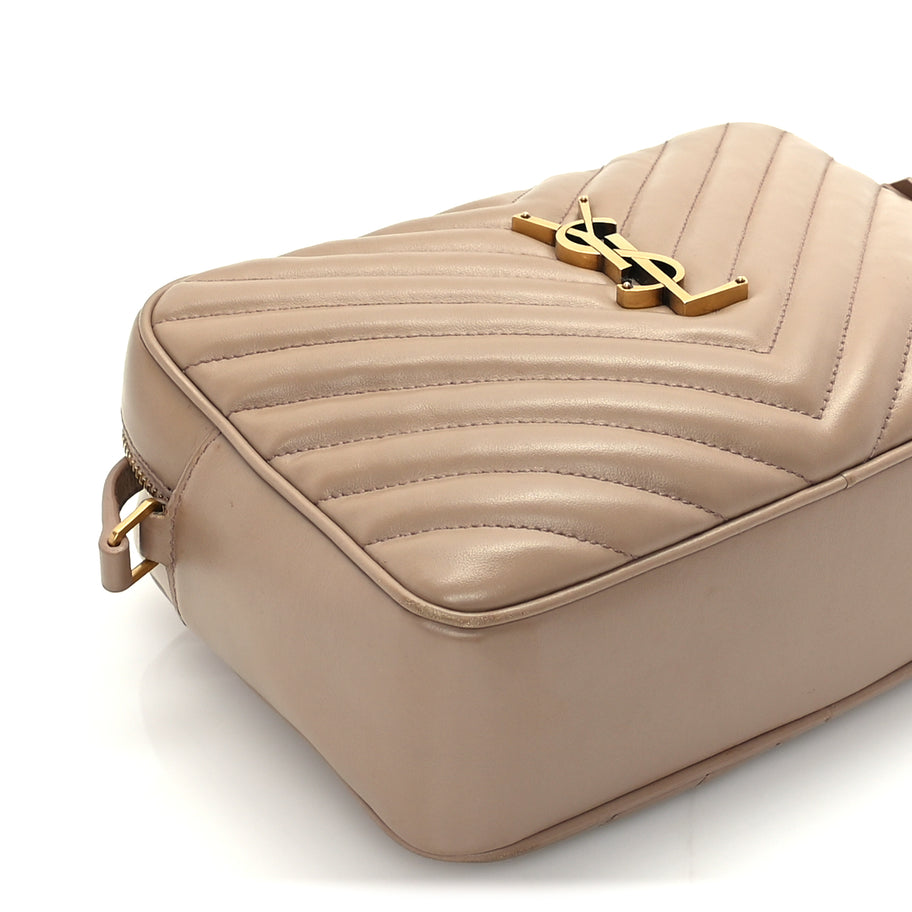 Saint Laurent Calfskin Matelasse Monogram Lou Camera Bag Dark Latte Image 7