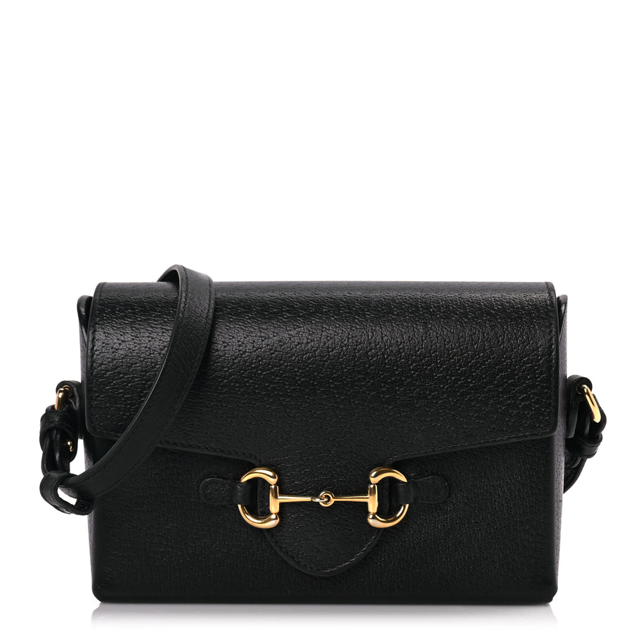 Gucci Calfskin Horsebit 1955 Shoulder Bag Black Image 1