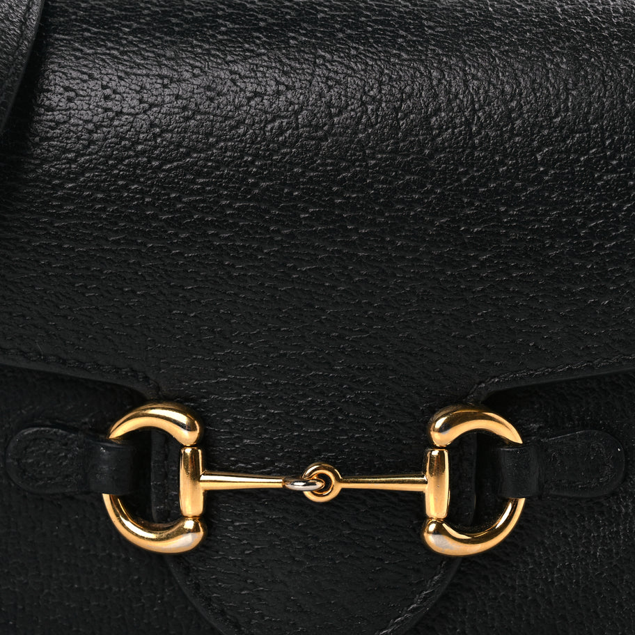 Gucci Calfskin Horsebit 1955 Shoulder Bag Black Image 7