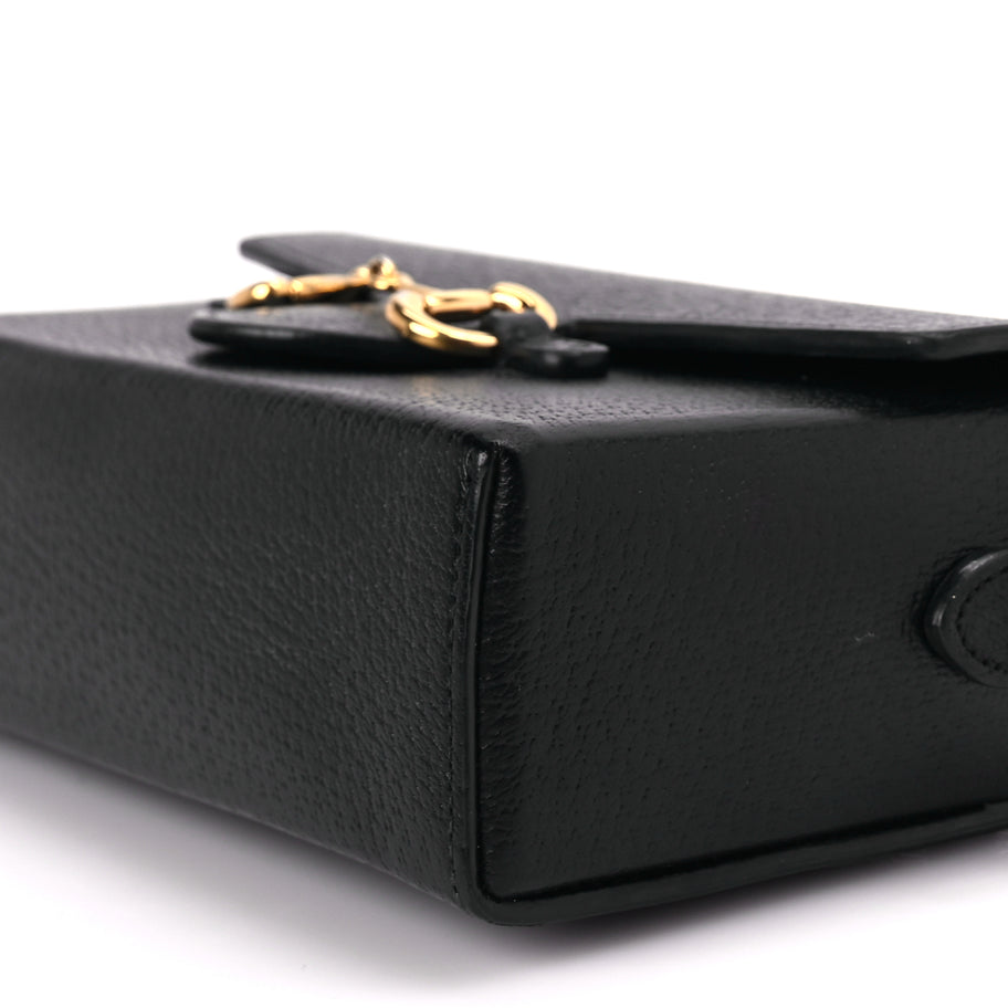 Gucci Calfskin Horsebit 1955 Shoulder Bag Black Image 9