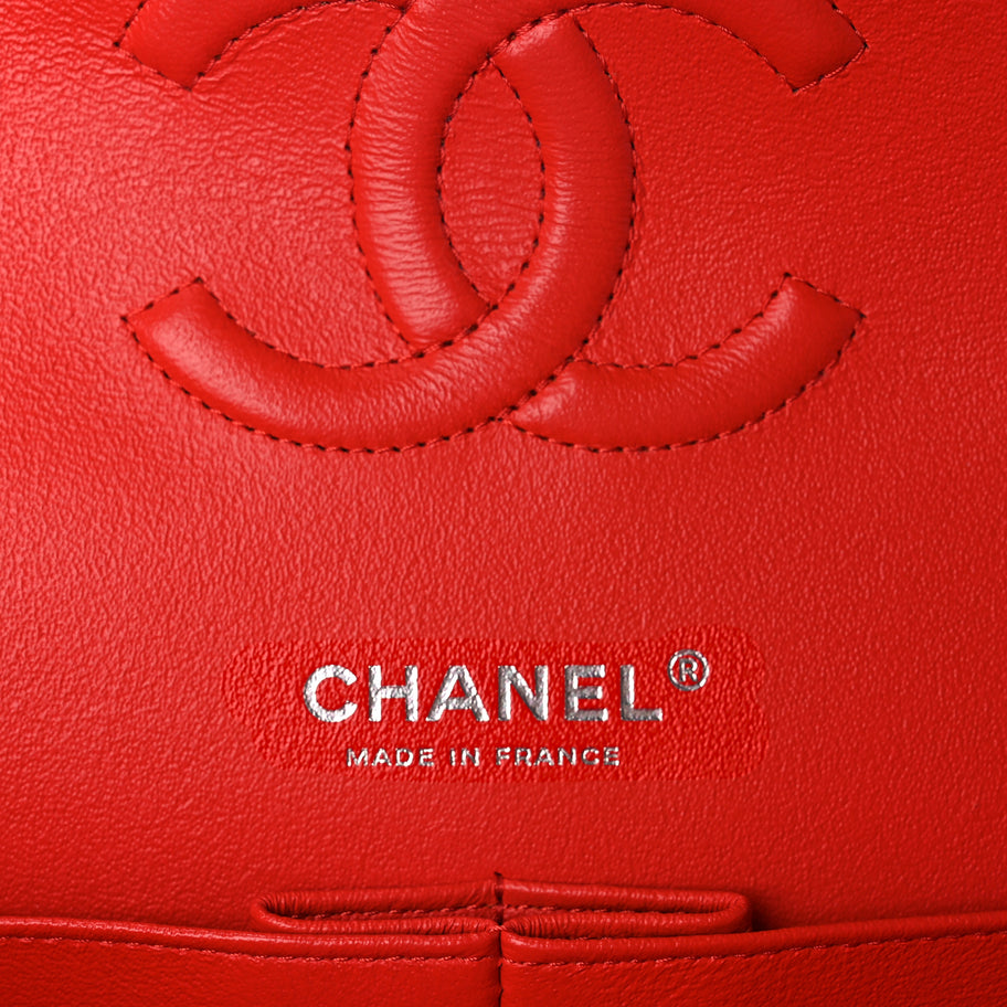 Chanel Lambskin Quilted Medium Double Flap Red Image 5
