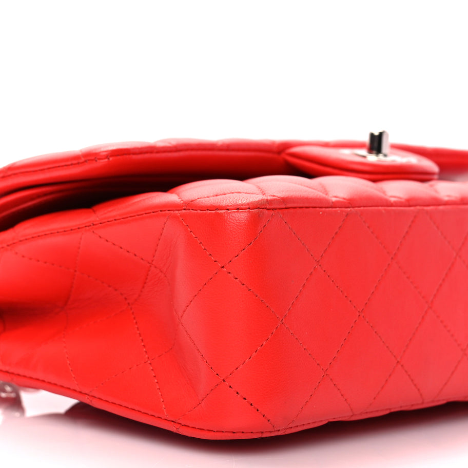 Chanel Lambskin Quilted Medium Double Flap Red Image 7