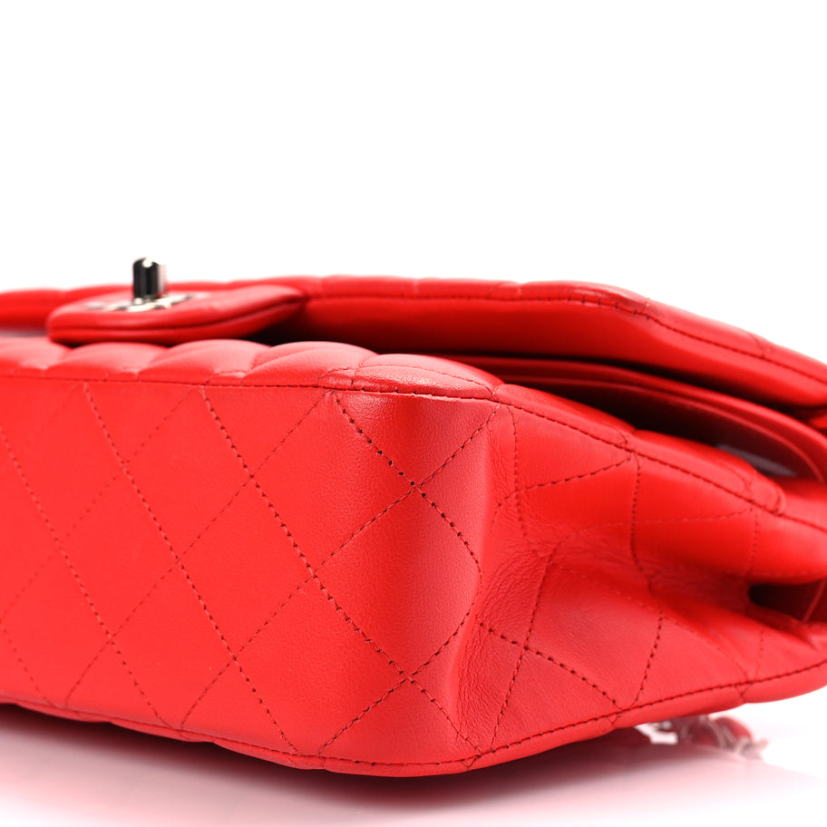 Chanel Lambskin Quilted Medium Double Flap Red Image 8