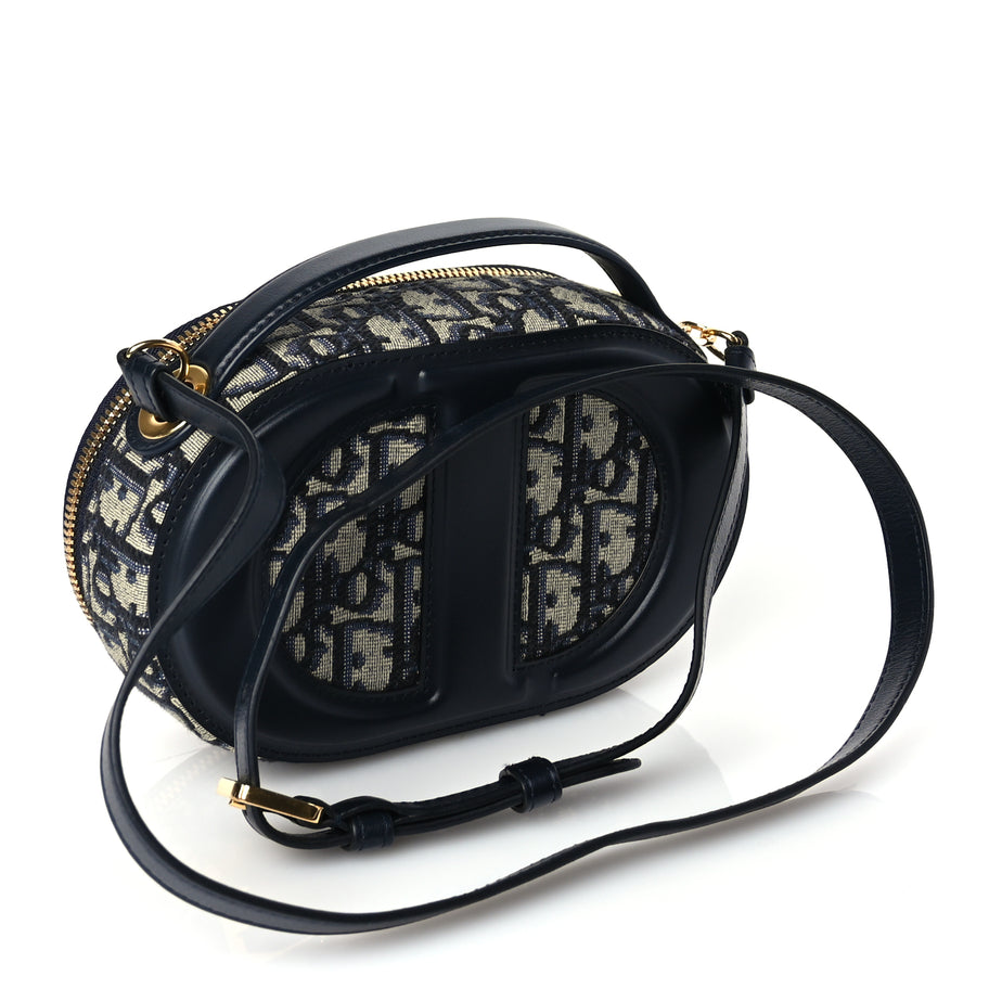 Christian Dior Oblique CD Signature Oval Crossbody Camera Bag Blue Multicolor Blue Multicolor Image 2