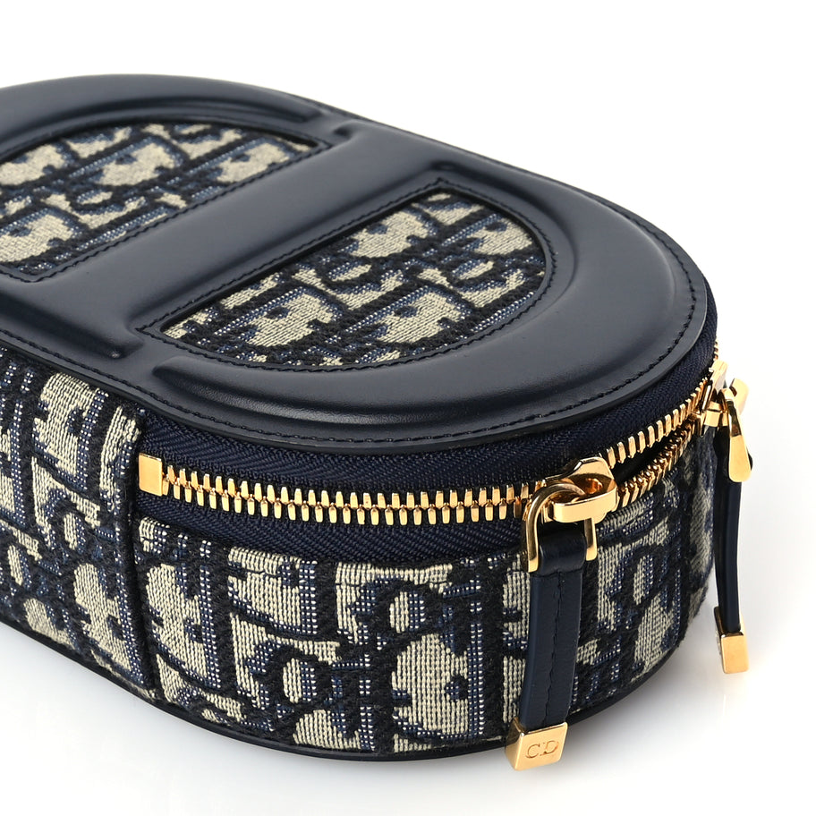 Christian Dior Oblique CD Signature Oval Crossbody Camera Bag Blue Multicolor Blue Multicolor Image 8