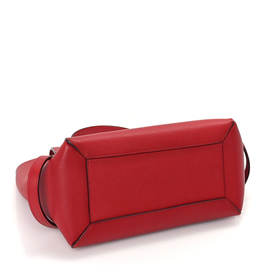Celine Grained Calfskin Micro Belt Bag Coquelicot Image 3