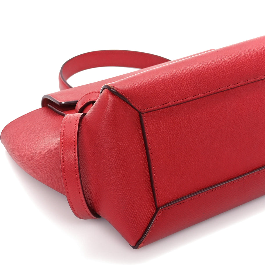 Celine Grained Calfskin Micro Belt Bag Coquelicot Image 7