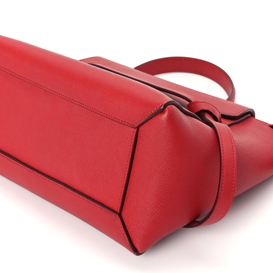 Celine Grained Calfskin Micro Belt Bag Coquelicot Image 8