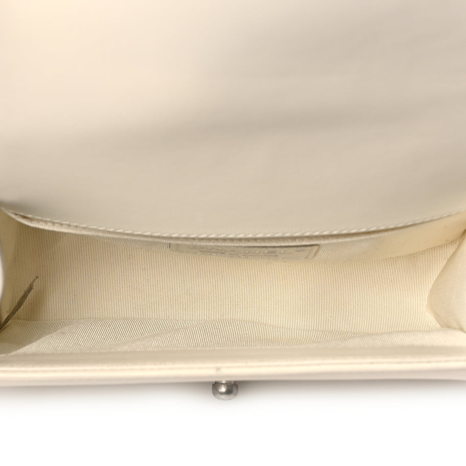 Chanel Calfskin Quilted Small Boy Flap White Image 4