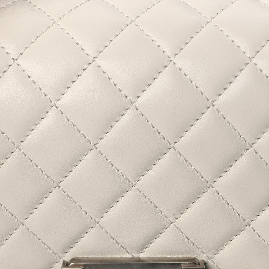 Chanel Calfskin Quilted Small Boy Flap White Image 7