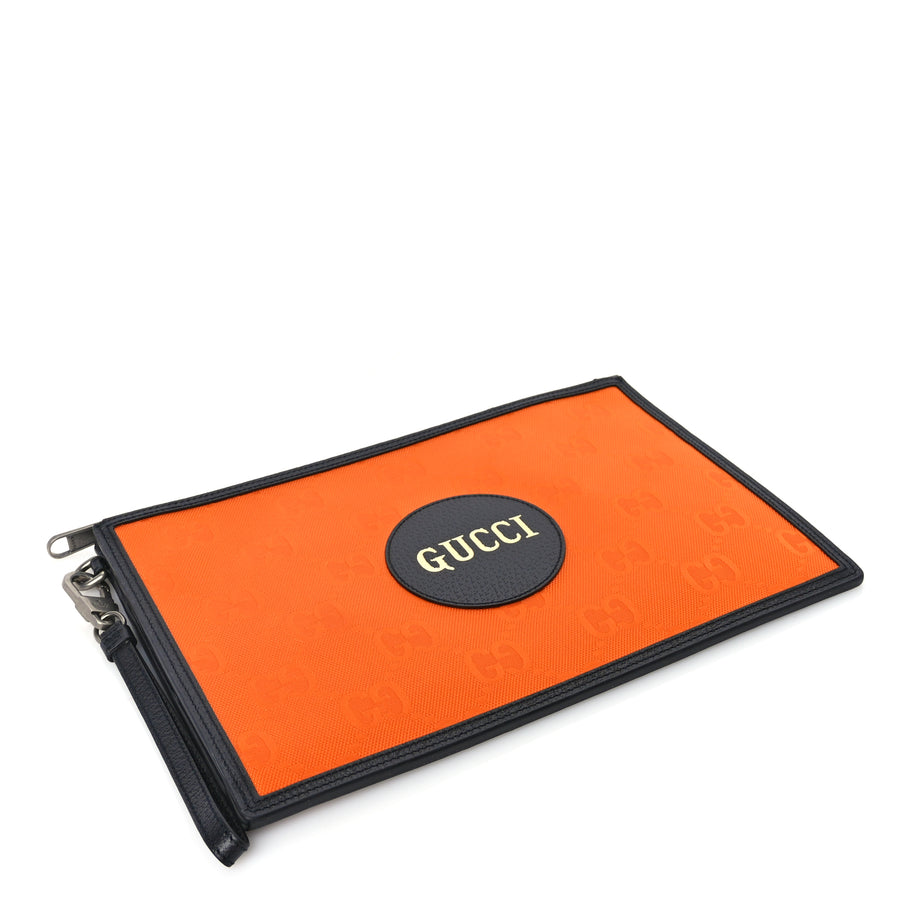 Gucci Econyl Nylon Monogram Off The Grid Zip Pouch Carrot Orange Image 5