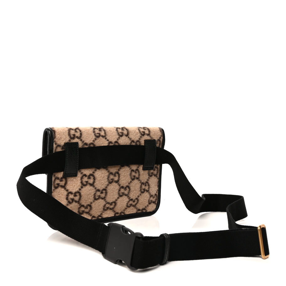 Gucci Covered Wool GG Monogram Slim Belt Bag  Beige Image 2