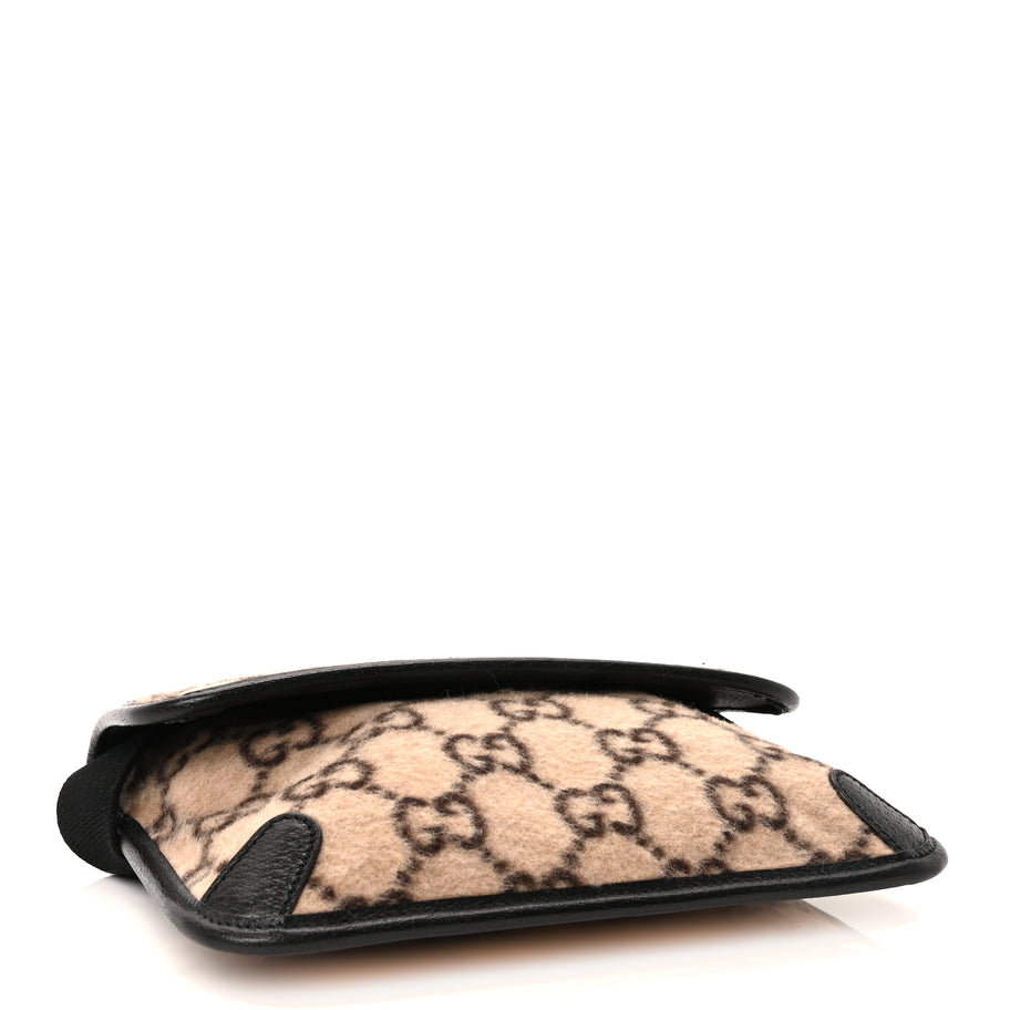 Gucci Covered Wool GG Monogram Slim Belt Bag  Beige Image 3