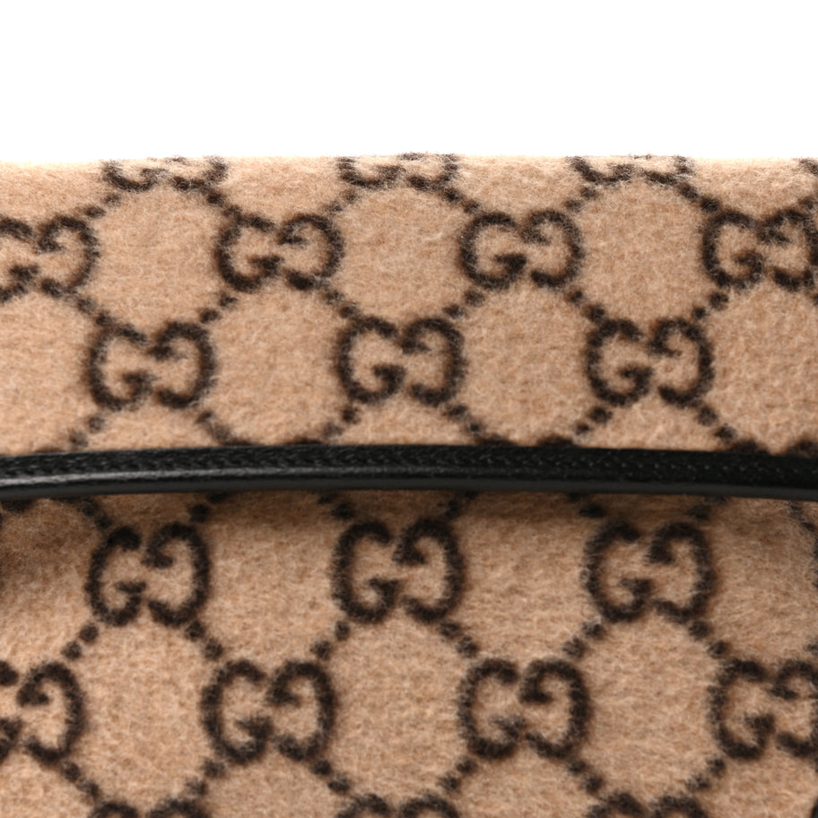 Gucci Covered Wool GG Monogram Slim Belt Bag  Beige Image 7