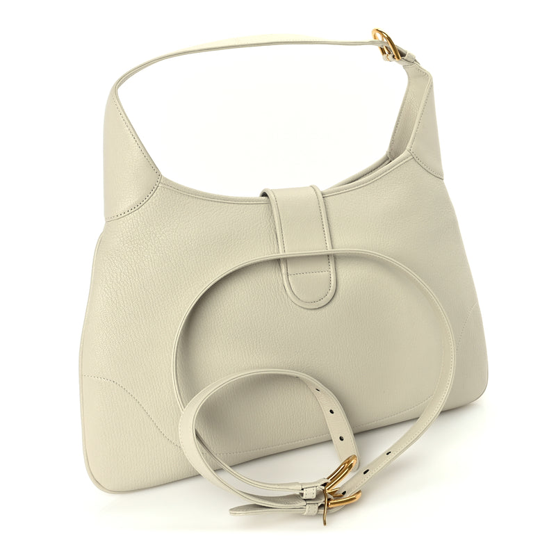  Gucci Goatskin Medium Aphrodite Shoulder Bag Mystic White